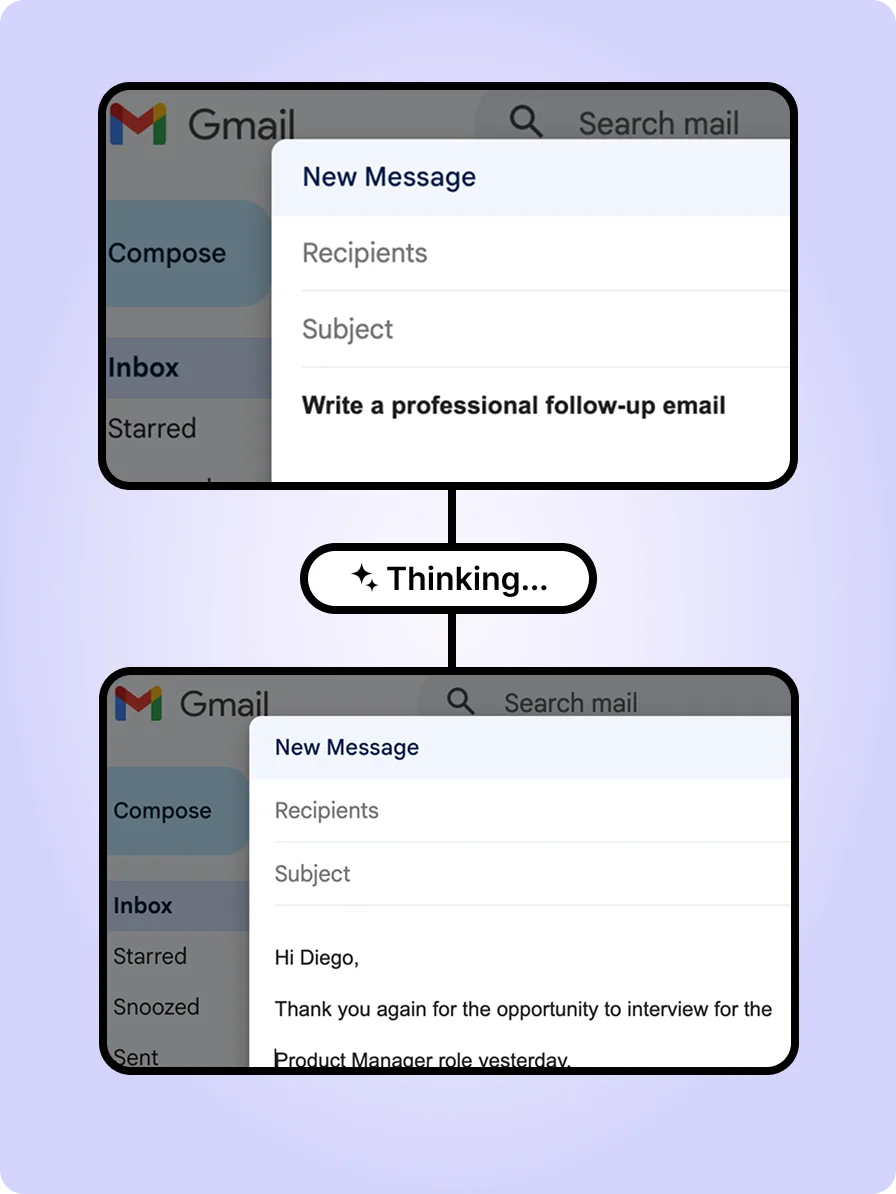 WordWand Ask AI feature generating text inline in a Mac app